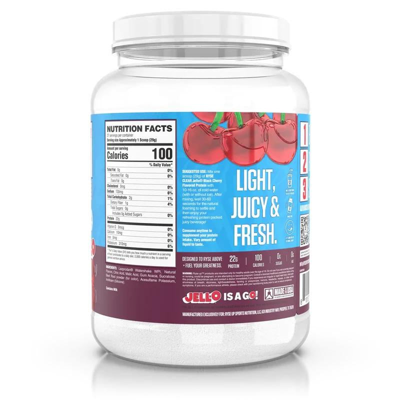 RYSE - Clear Whey Protein Powder - 22G of Whey Isolate Protein & Zero Sugar - 27 Servings