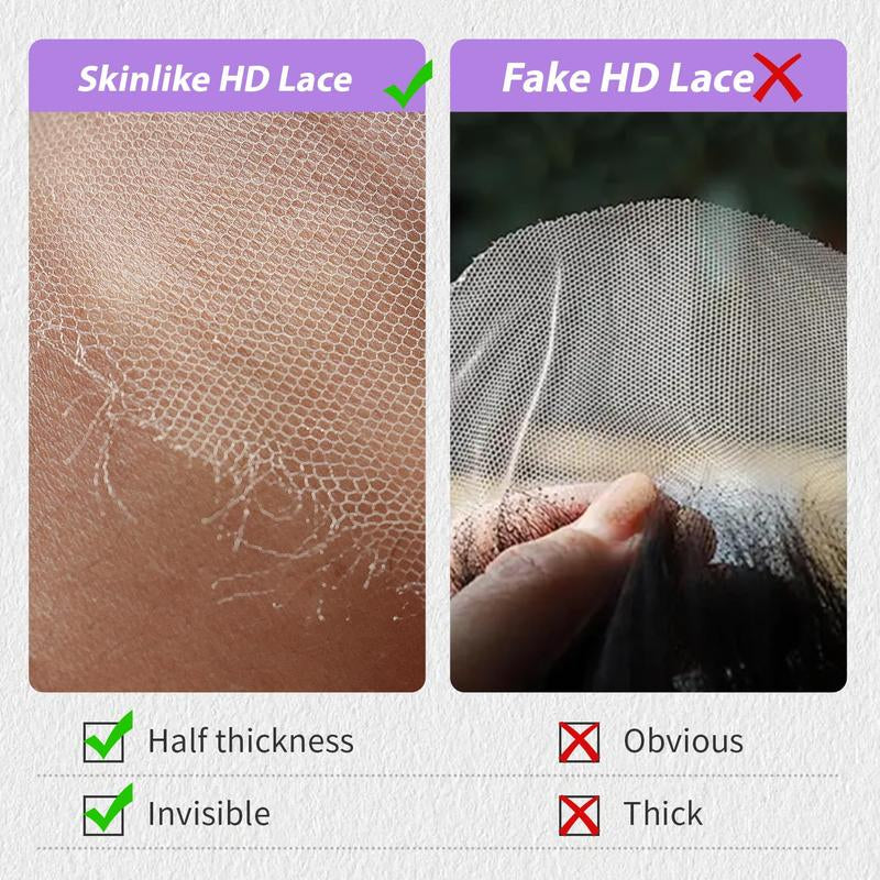 Mamushow 13X6 Real SKINLIKE HD Lace Frontal Body Wave Wigs Human Hair Pre Plucked Bleached Tiny Knots 250 Density 0.10Mm Ultra Thin Invisible Lace Front Wigs for Women Human Hair